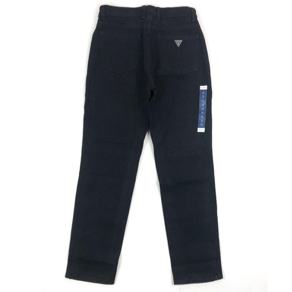 Guess 050 Original Women 28 Short Classic Fit VTG High Waist 90s Black Mom Jeans - Picture 2 of 11